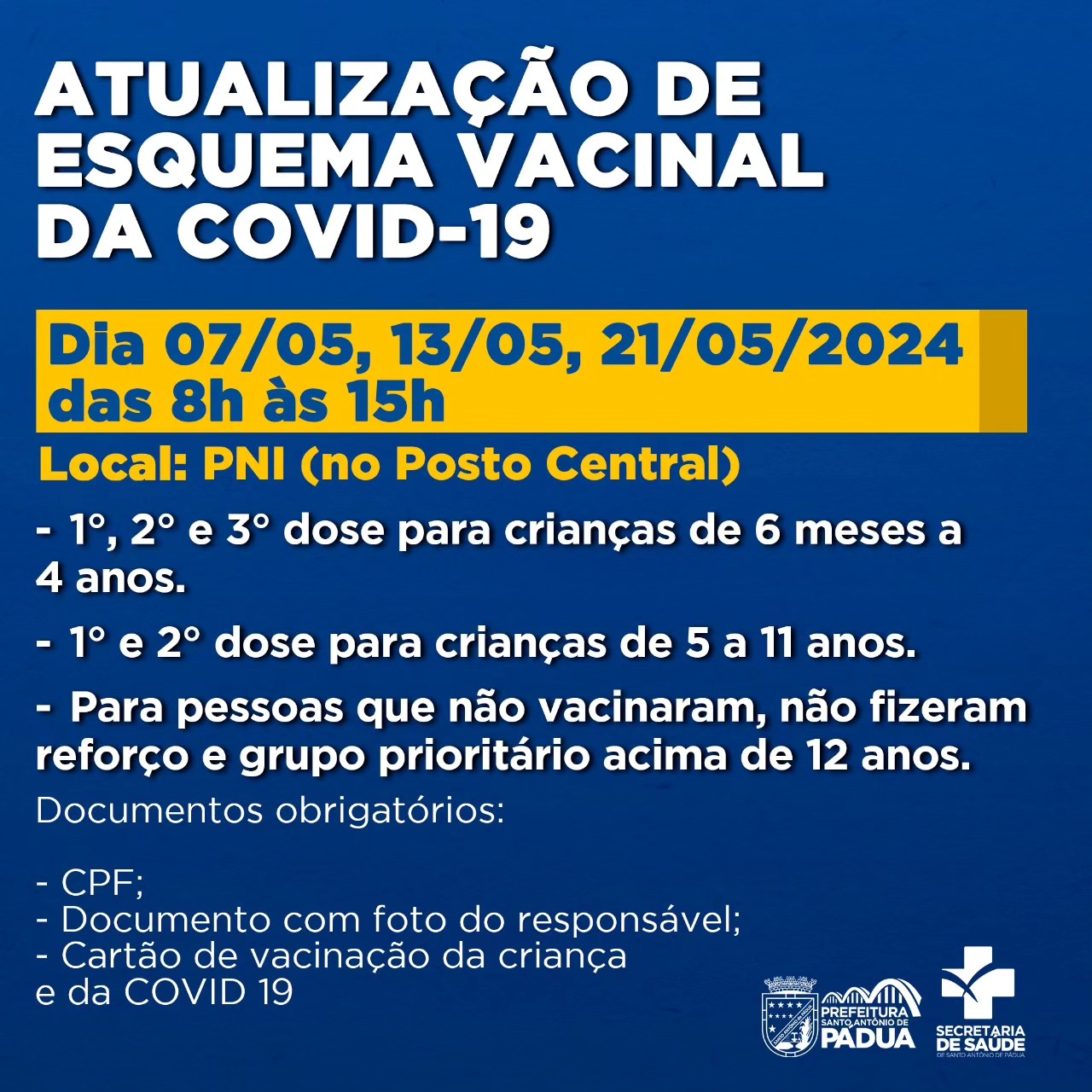 Esquema vacinal da Covid-19