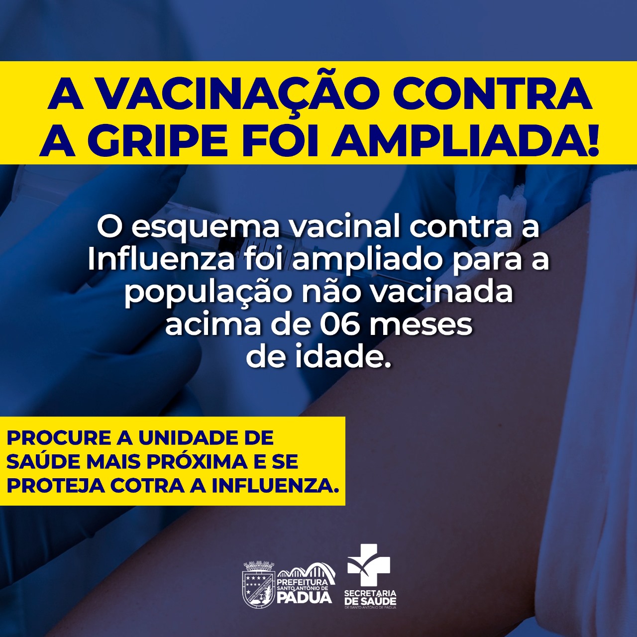 Vacinação contra a gripe ampliada!