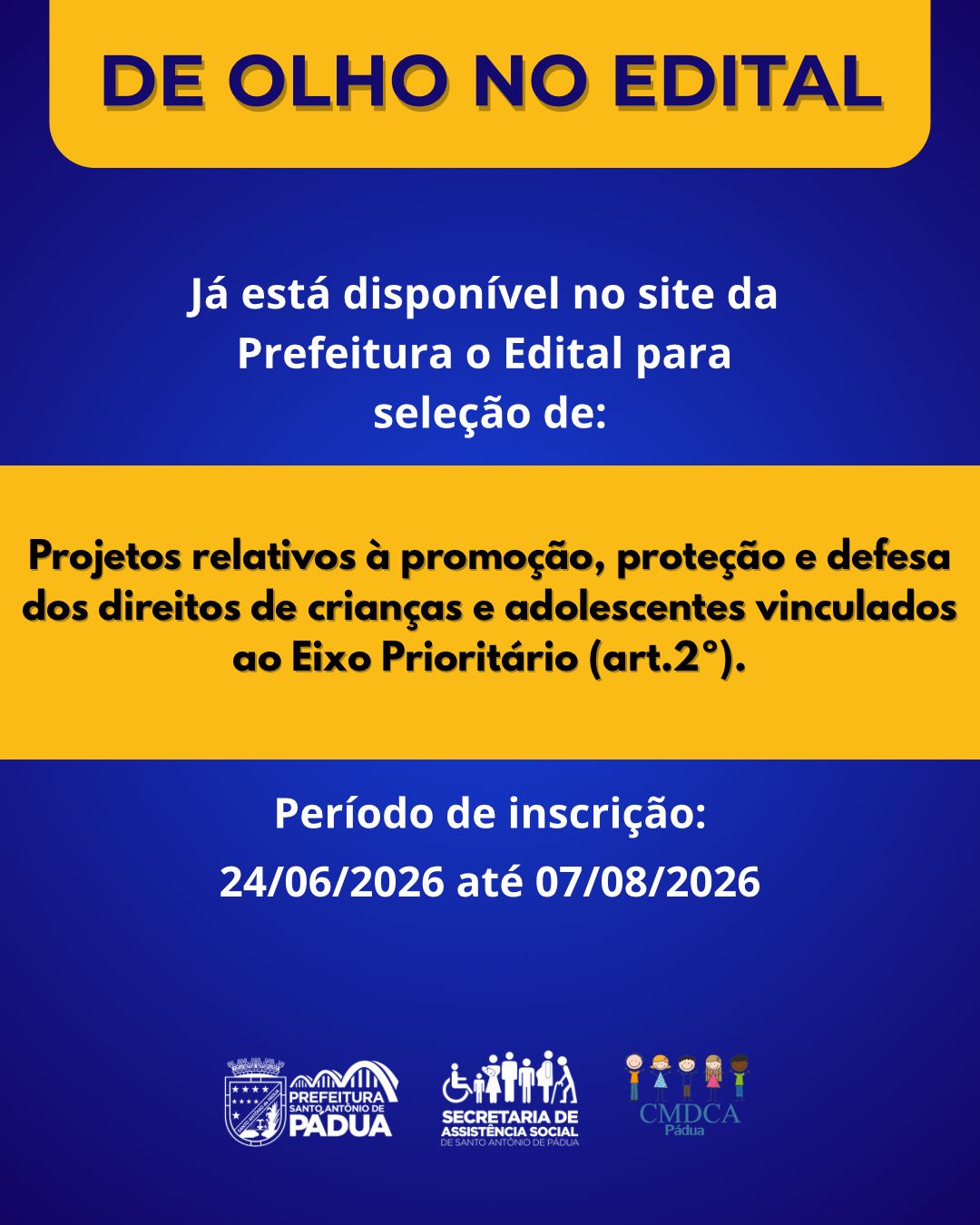 De olho no Edital! 