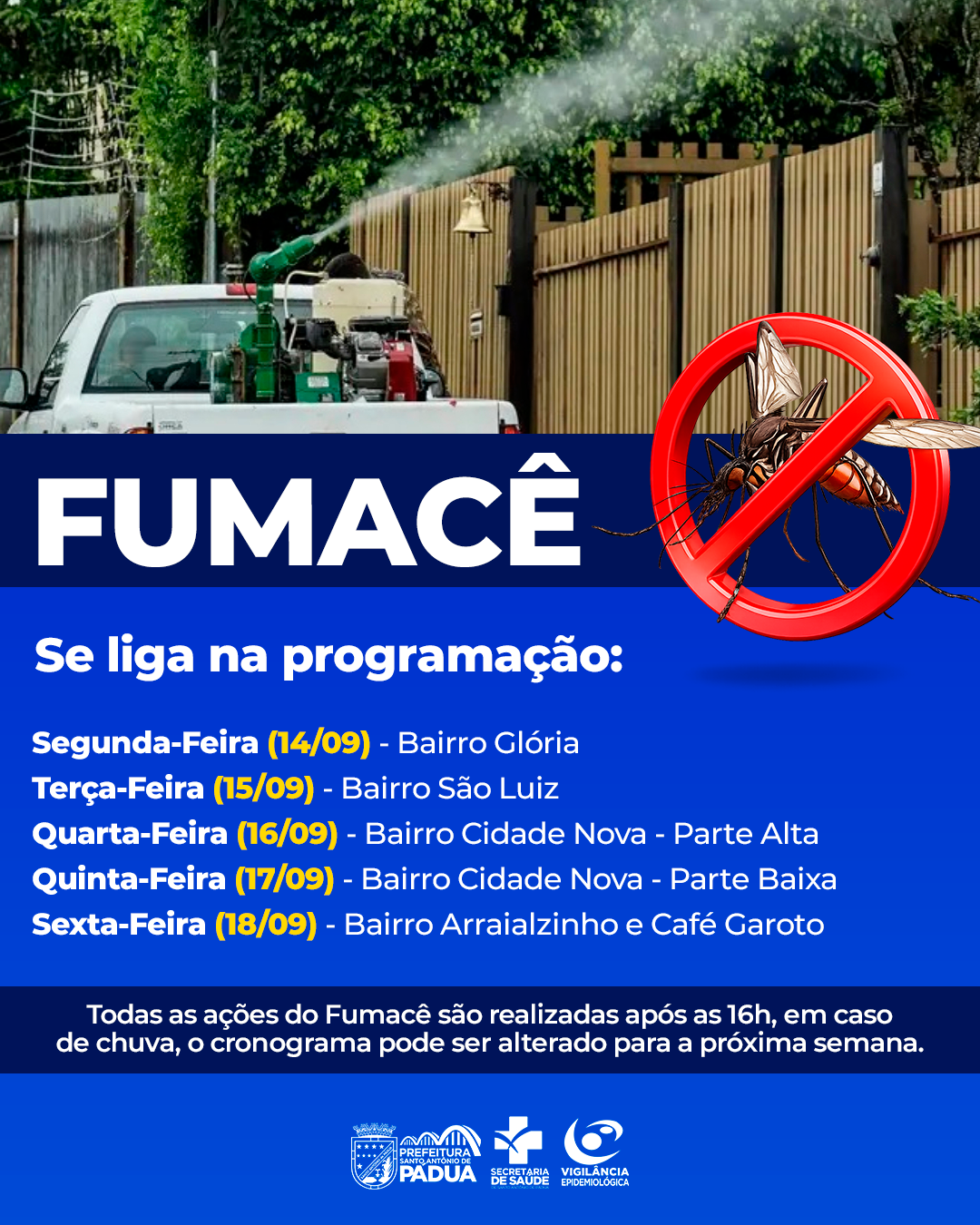 Cronograma do Fumacê