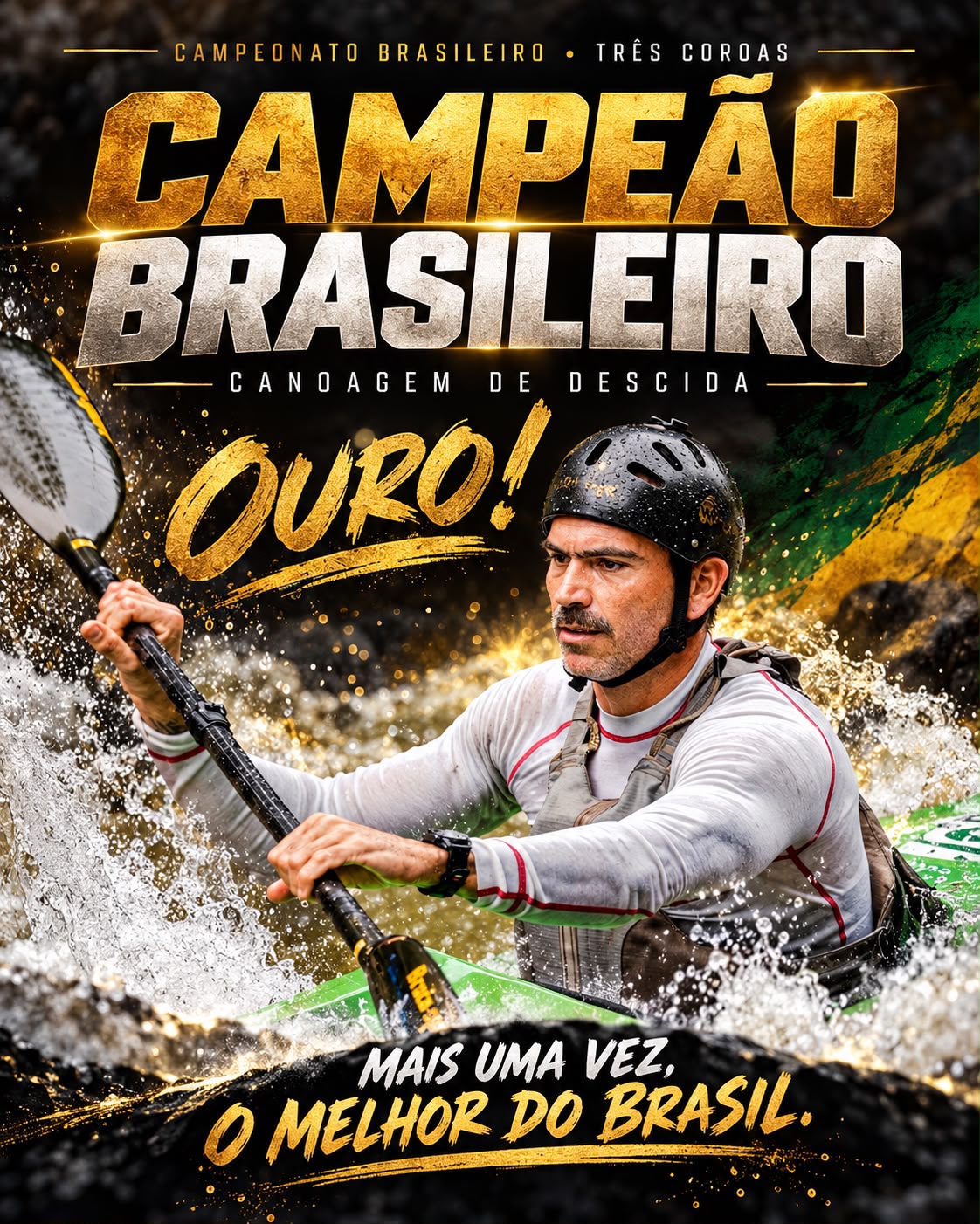 Gustavo Miller conquista mais um título de campeão brasileiro na canoagem de descida